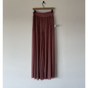 Diosa Womens Sheer Palazzo Pants Mauve Women’s LARGE Sexy Festival Boho Resort